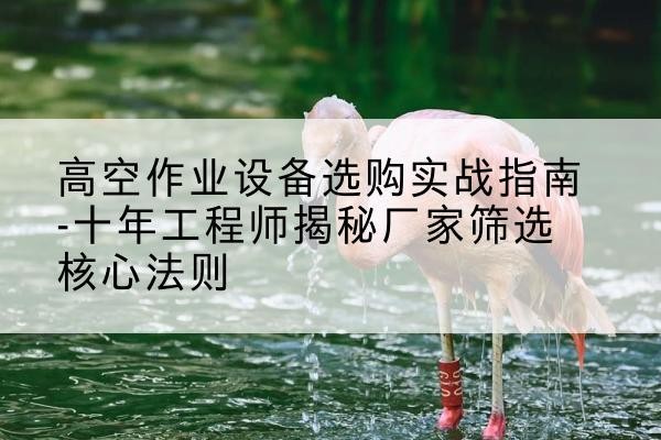 宝坻区剪叉式升降机厂家-高空作业设备选购实战指南-十年工程师揭秘厂家筛选核心法则