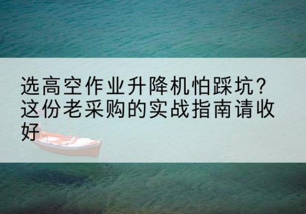宝坻区高空作业升降机厂家推荐-选高空作业升降机怕踩坑？这份老采购的实战指南请收好
