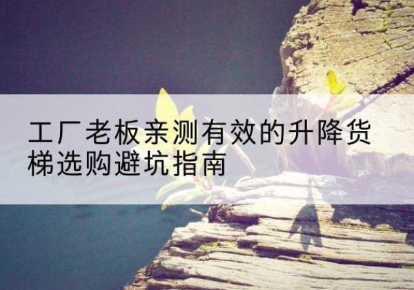 宝坻区升降货梯怎么选-工厂老板亲测有效的升降货梯选购避坑指南